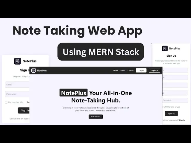 NotePlus - A web application built with MERN stack