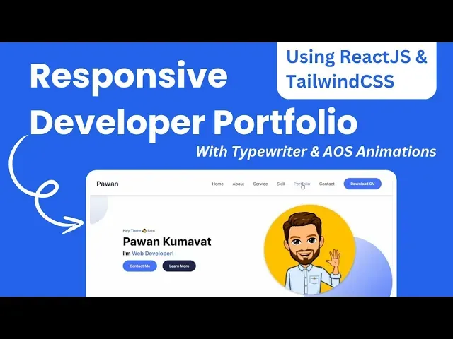 Developer Portfolio built using Reactjs with functional contact form